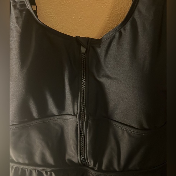 NWT Torrid Black Zip Swim Dress - Picture 4 of 6